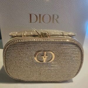 Dior Gold Makeup Bag 2025 Collection. NIB - Bag ONLY